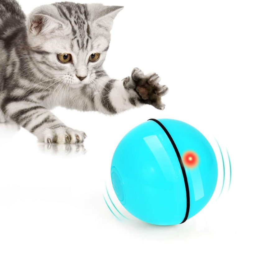 360 Degree Self Rotating Ball Cat Toys Ball with LED Light