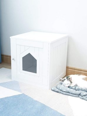 Cat House Side Table Crate Cat Litter Box