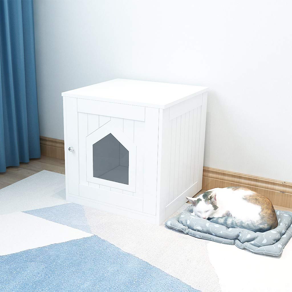 Cat House Side Table Crate Cat Litter Box