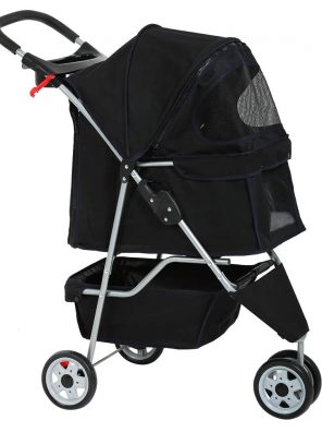Cat Stroller Foldable Travel 3 Wheels Waterproof