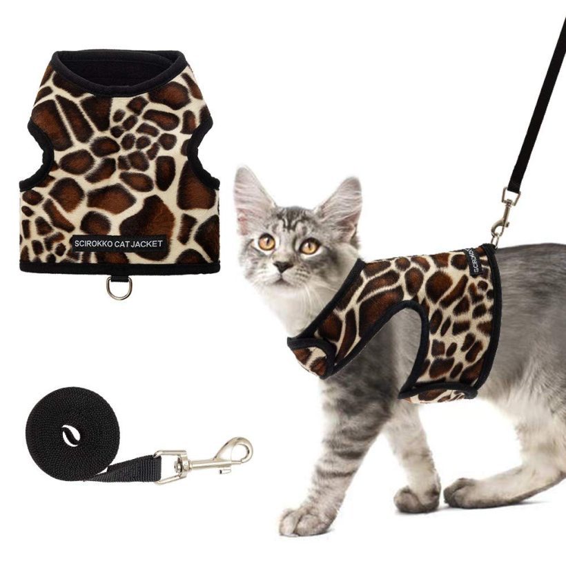 SCIROKKO Cat Harness and Leash Set