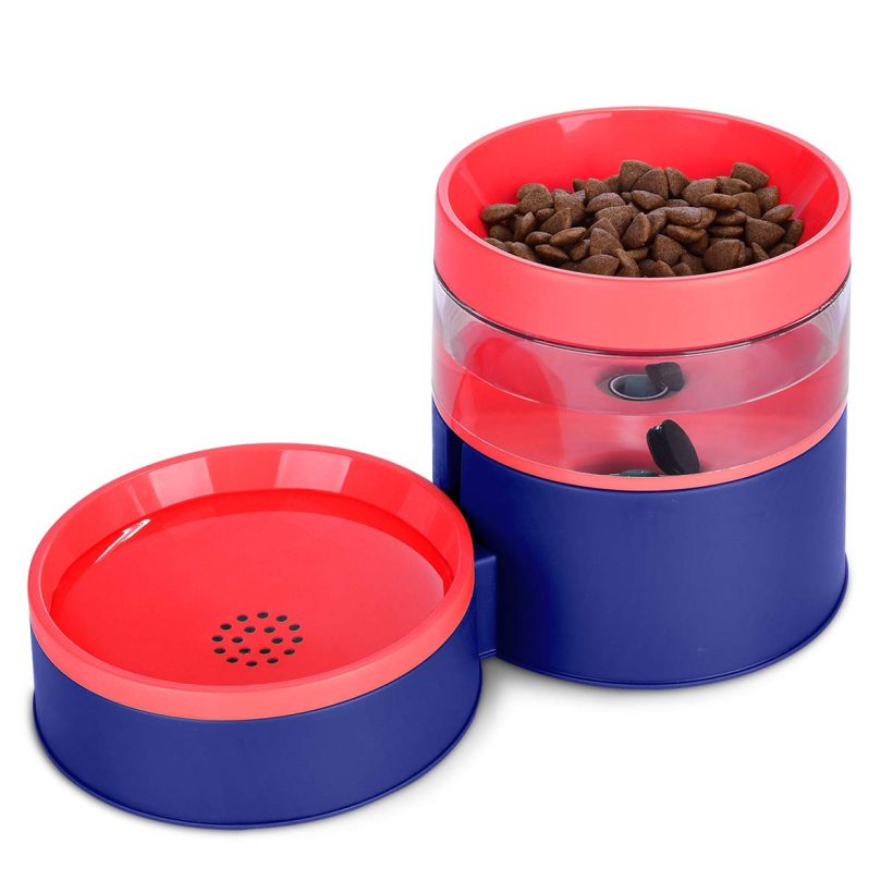 Yowea Cat Food Bowls Elevated, Automatic Waterer Dispenser