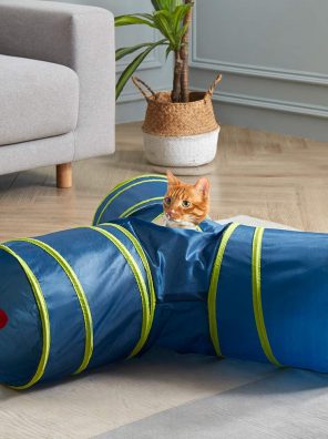 Cat Tunnels for Indoor Cats Peek Hole Toy