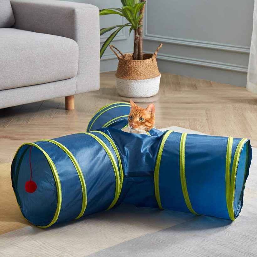 Cat Tunnels for Indoor Cats Peek Hole Toy