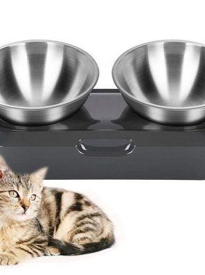 Cat Food Bowl-Raised With Stand-Shallow And Wide Food Or Water