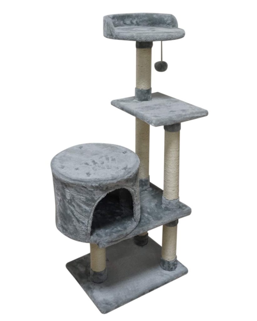 Cat Tree Furniture Activity Center Play House Grey