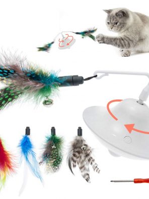 KOOLTAIL Interactive Cat Toys with Feathers