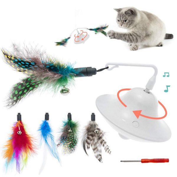 KOOLTAIL Interactive Cat Toys with Feathers