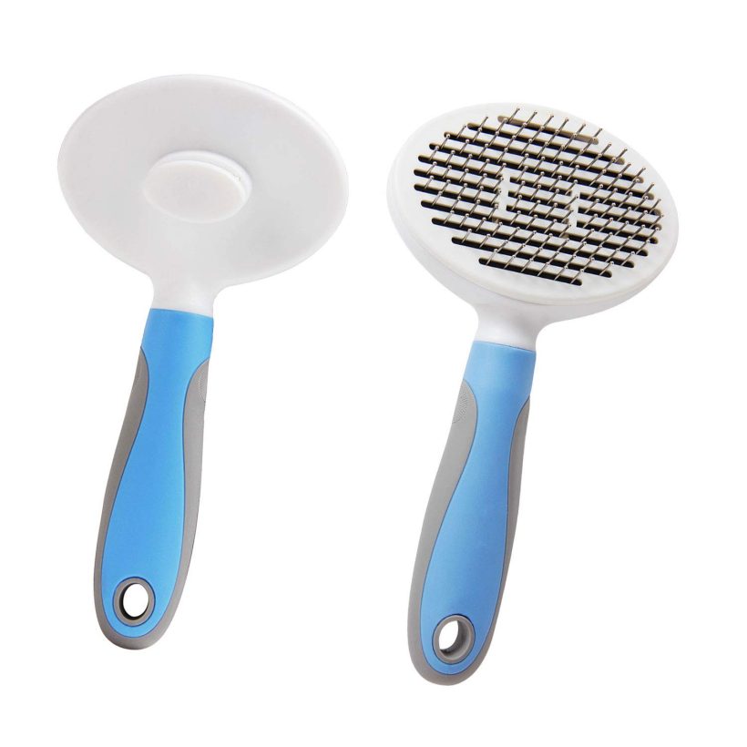 Cat Pet Grooming Brush Self-cleaning Slicker Brush for Grooming and Shedding Gently