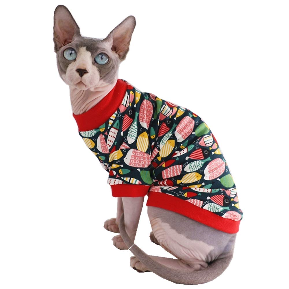 Sphynx Hairless Cat Cute Breathable Summer Cotton T-Shirts