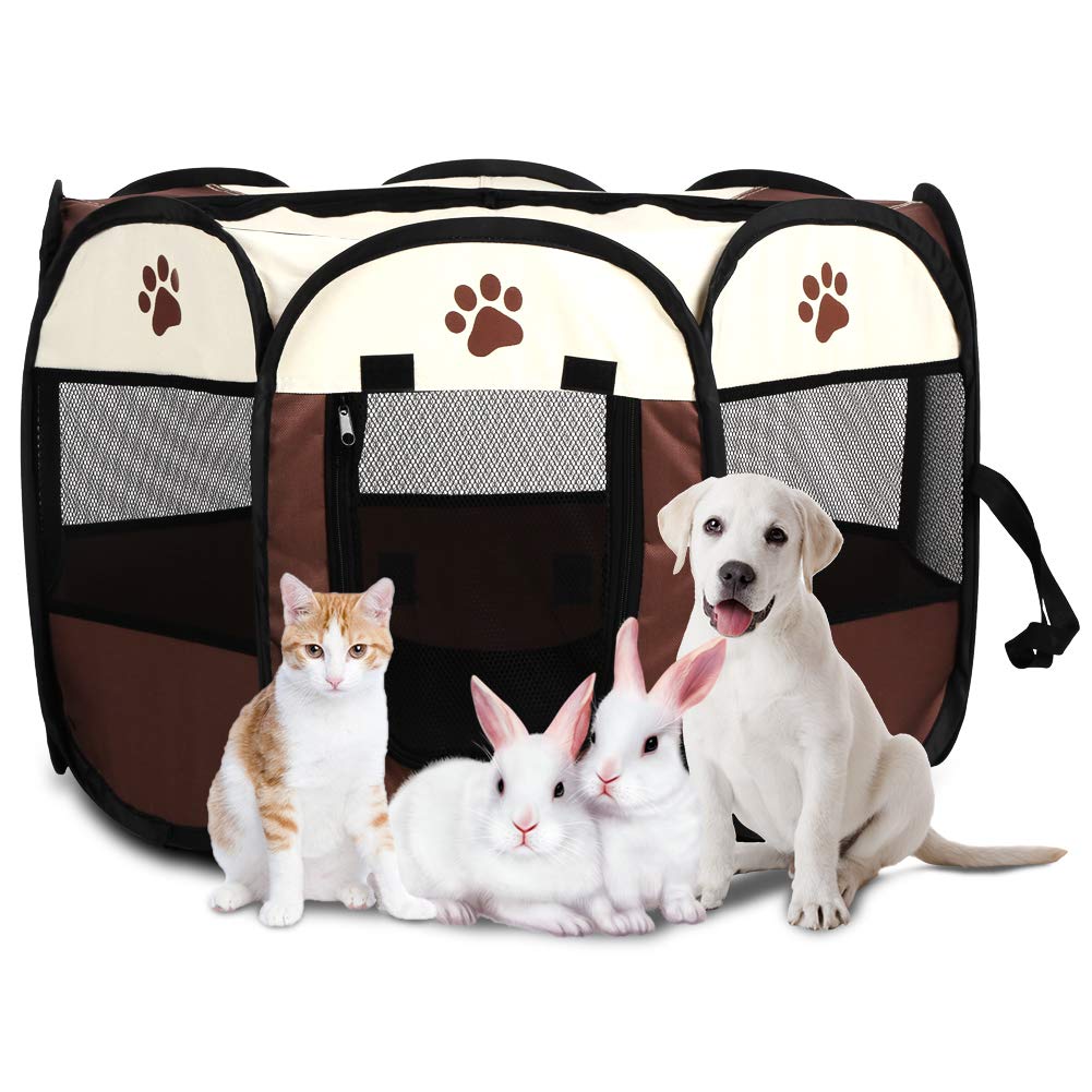 Portable Pet Playpen Foldable Pop Up Puppy Carry Bag