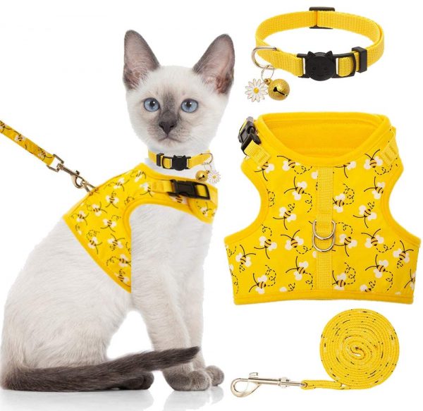 Cat Harness with Leash and Collar for Walking