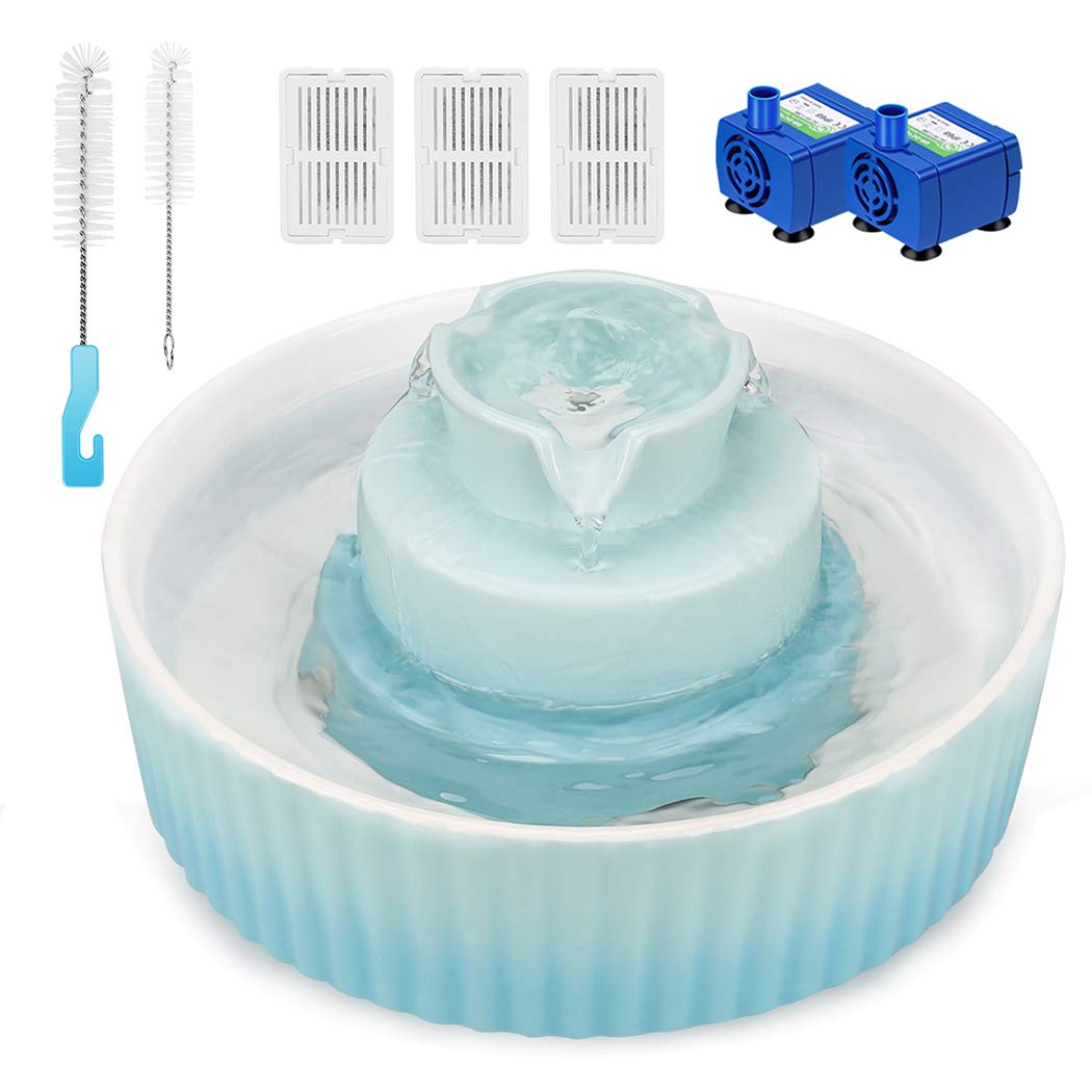 Scratch Resistant Cupcake Pet Water Fountain Porcelain