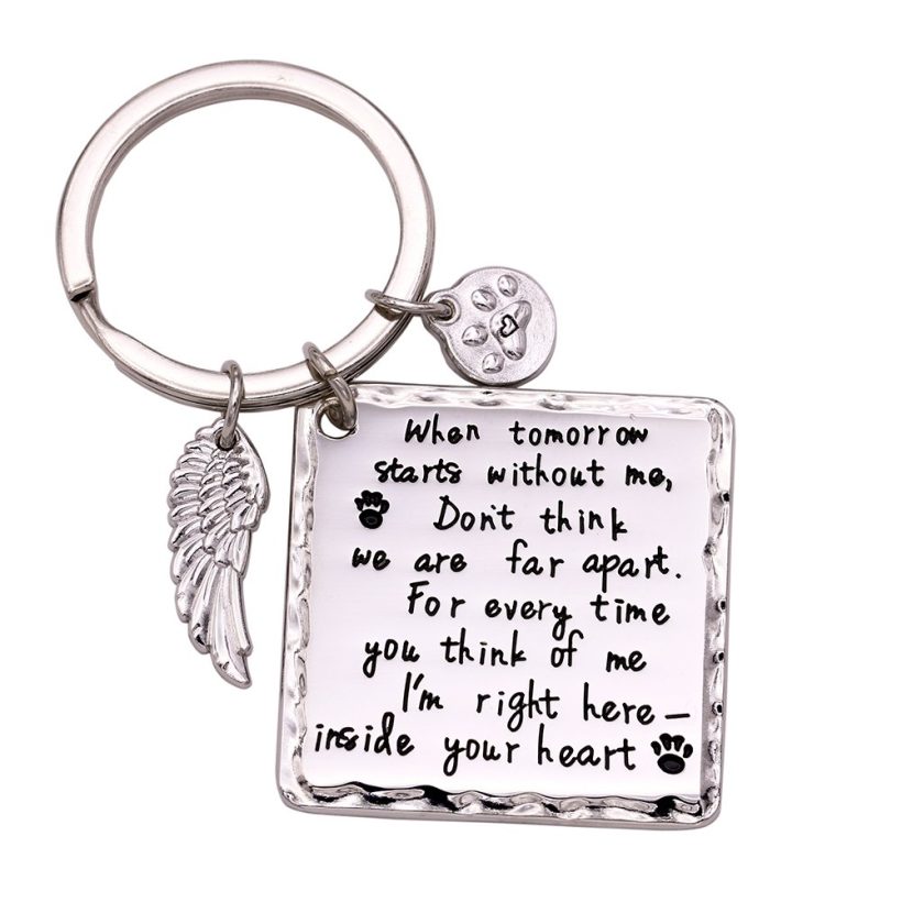 Melix Home Cat Dog Memorial Gifts Keychain Loss