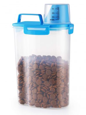 Pet Food Storage Container with Measuring Cup