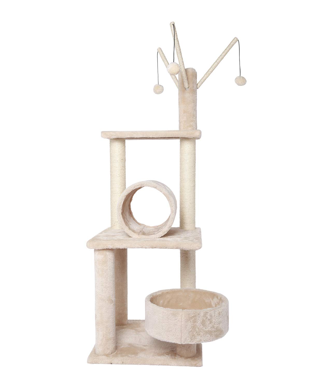 Poils bebe Cat Tree Activity Tower, 50-inch Multilevel Play