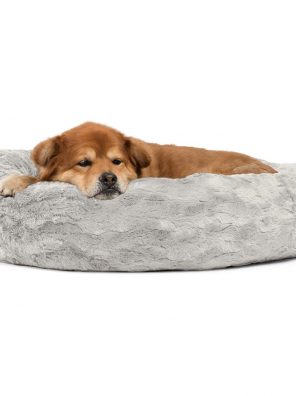 Original Calming Donut Cat and Dog Bed in Lux Fur