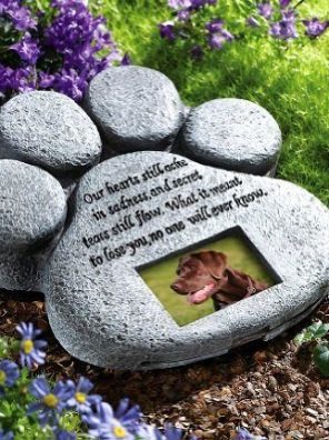 CTD Store Dog Cat Paw Print Grave Memorial Stone
