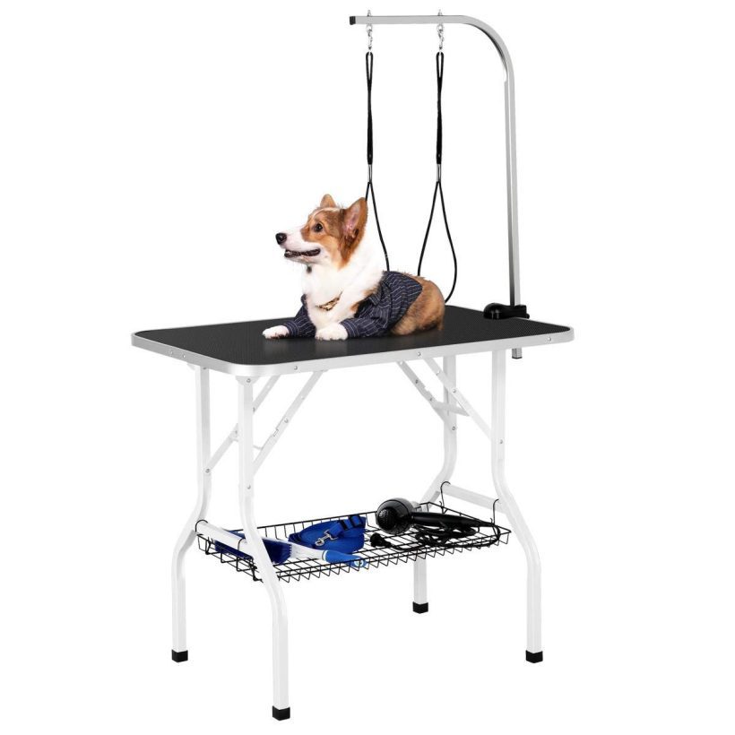 YAHEETECH Pet Dog/Cat Grooming Table Foldable Height Adjustable