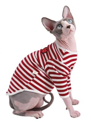 Hairless Cat Cute Breathable Summer Cotton T-Shirts Pet Clothes