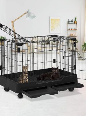 Cat Crate Kennels Pet Playpen Removable Tray
