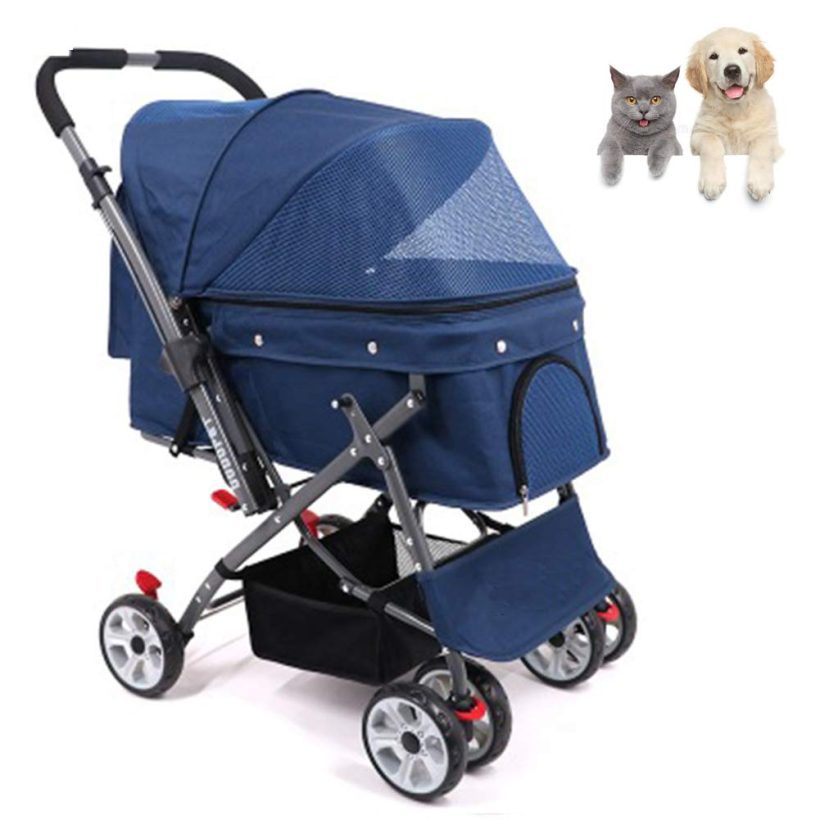 Pet Stroller Paws Easy to Walk Folding Travel Carrier