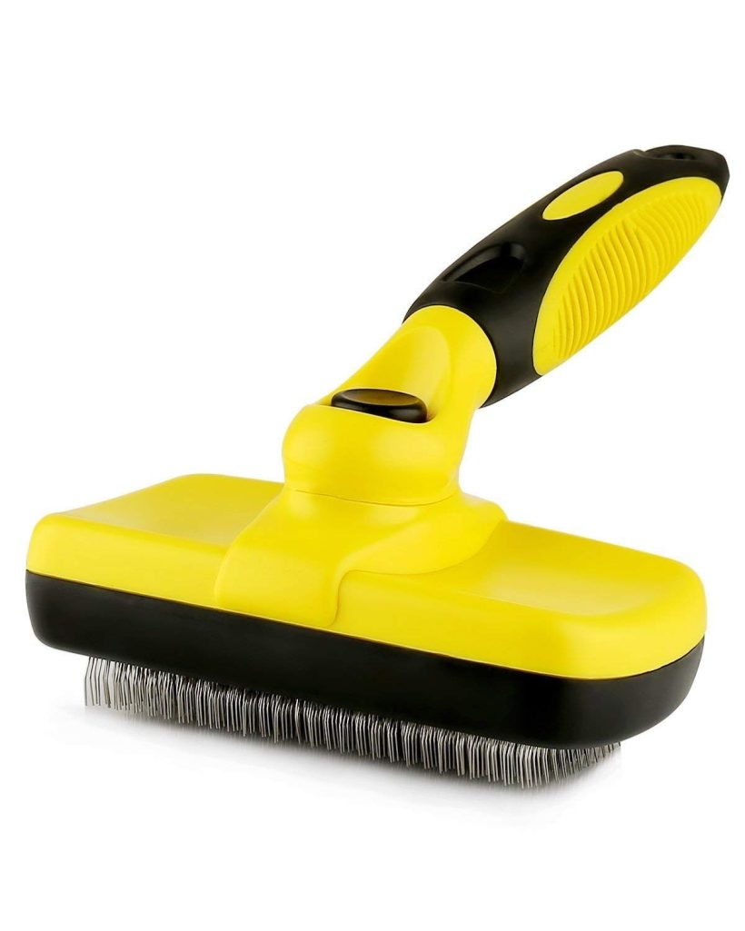 Self Cleaning Slicker Brush for Cats Reduces Shedding and Eliminate Mats