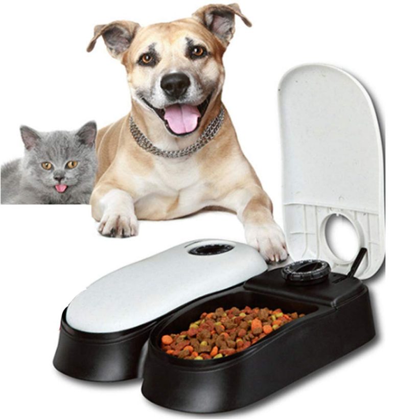 Cat Dog Feeder with Digital Timer Single Bowl Feeding Machine