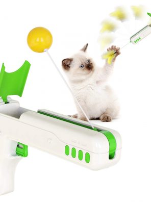 GrvKvnv Cat Toy Feather Ball - Interactive Teaser