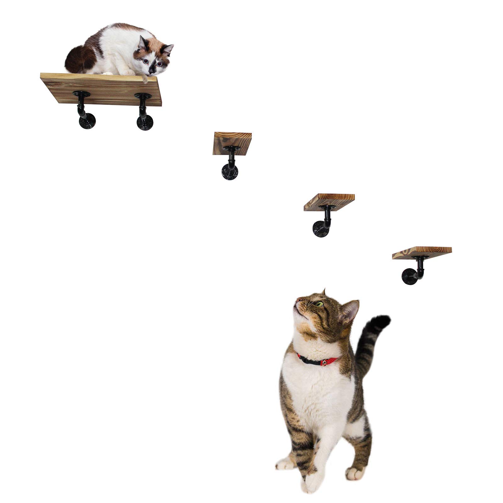 Wall Mounted Cat Shelves Lounging Bed Wood Couch