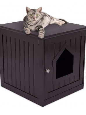 Decorative Cat House Side Table, Home Nightstand Indoor