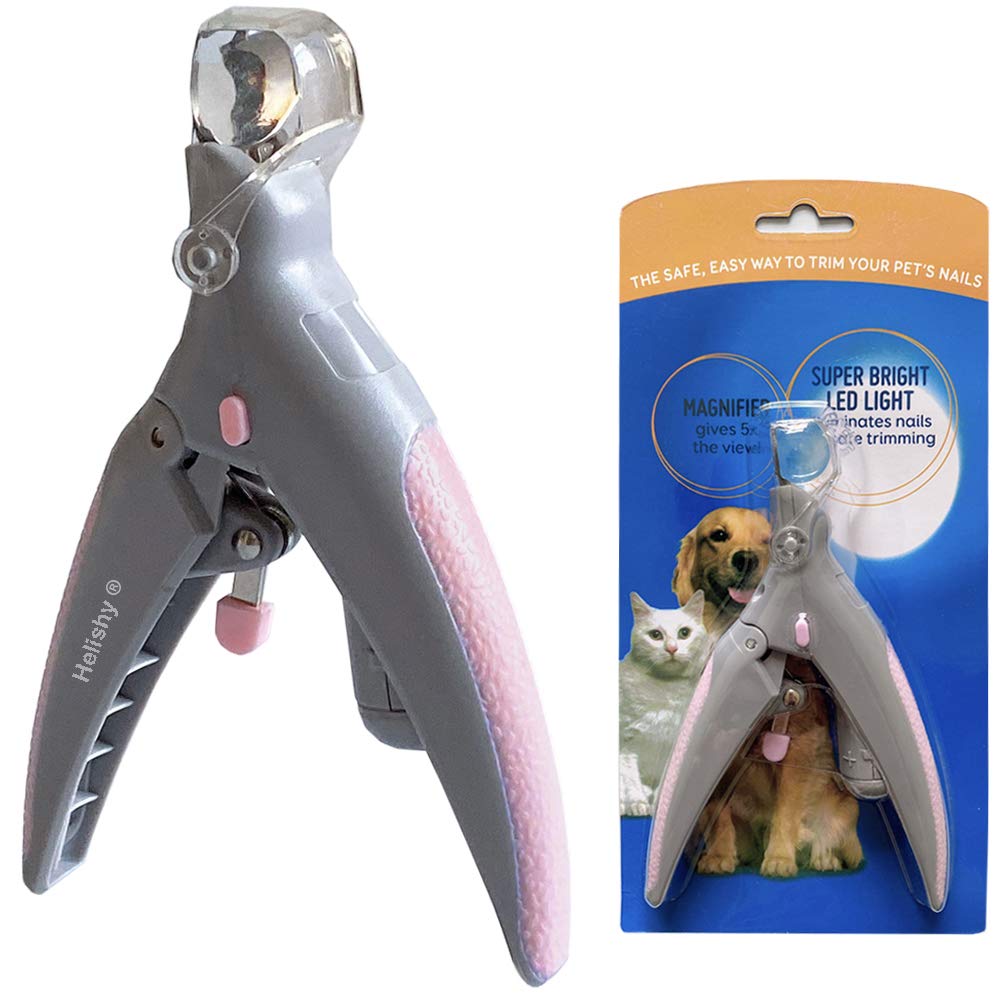 Illuminated Pet Nail Clipper, 5X Magnification Dog Nail Scissor