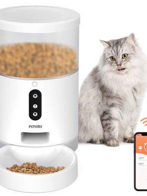 Peteme Automatic Cat Feeder, Smart Pet Feeder with APP Control
