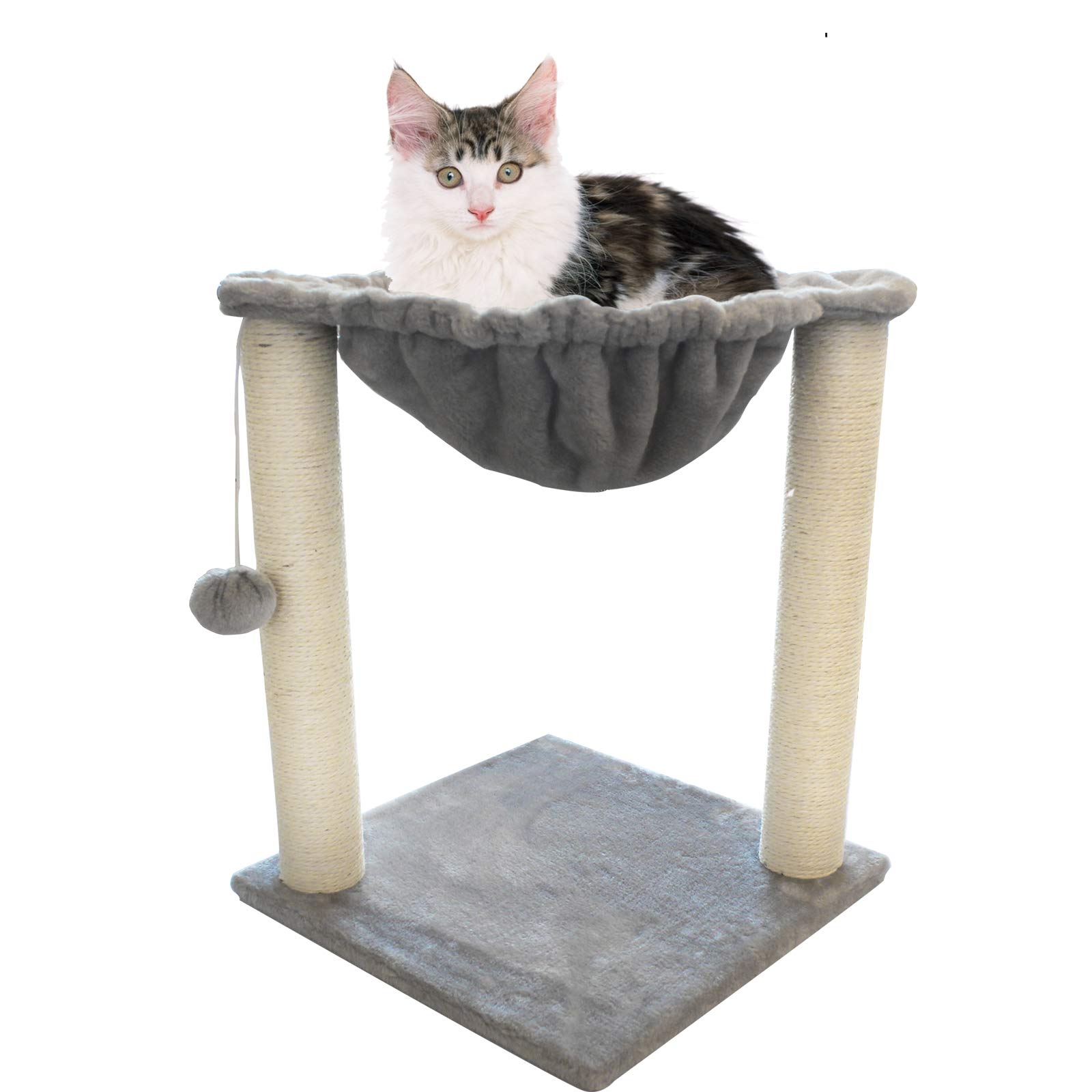 JJW Cat Tree Cat Tower with Hammock Bed and Scratching Post