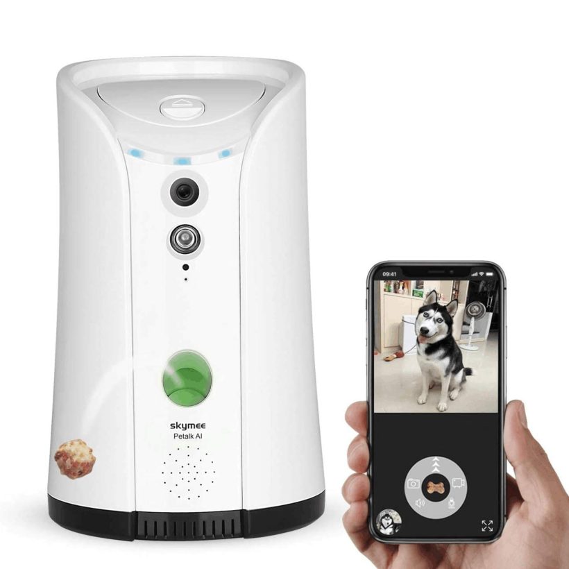 Cats Camera Treat Dispenser Night Vision Compatible with Alexa