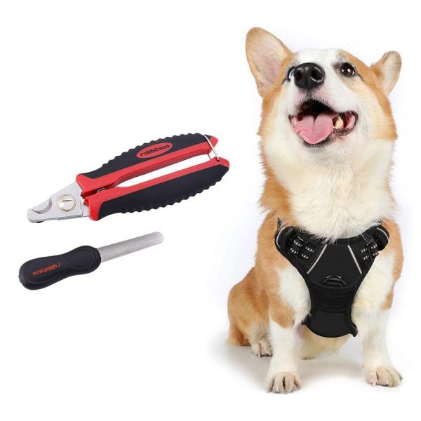 rabbitgoo Dog Harness, Dog Nail Clippers with File Set