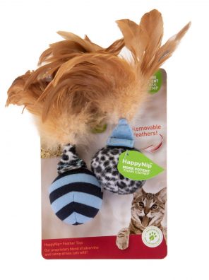 Feather Flips Cat Toy Feathery Plush Balls