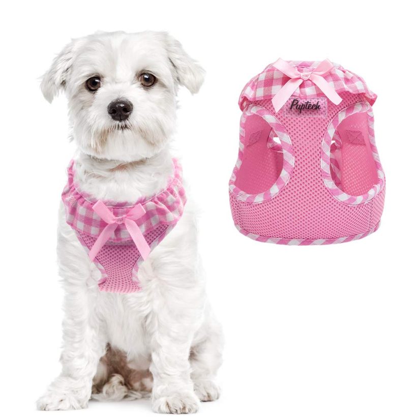 PUPTECK Checkered Frills Soft Mesh Dog Vest