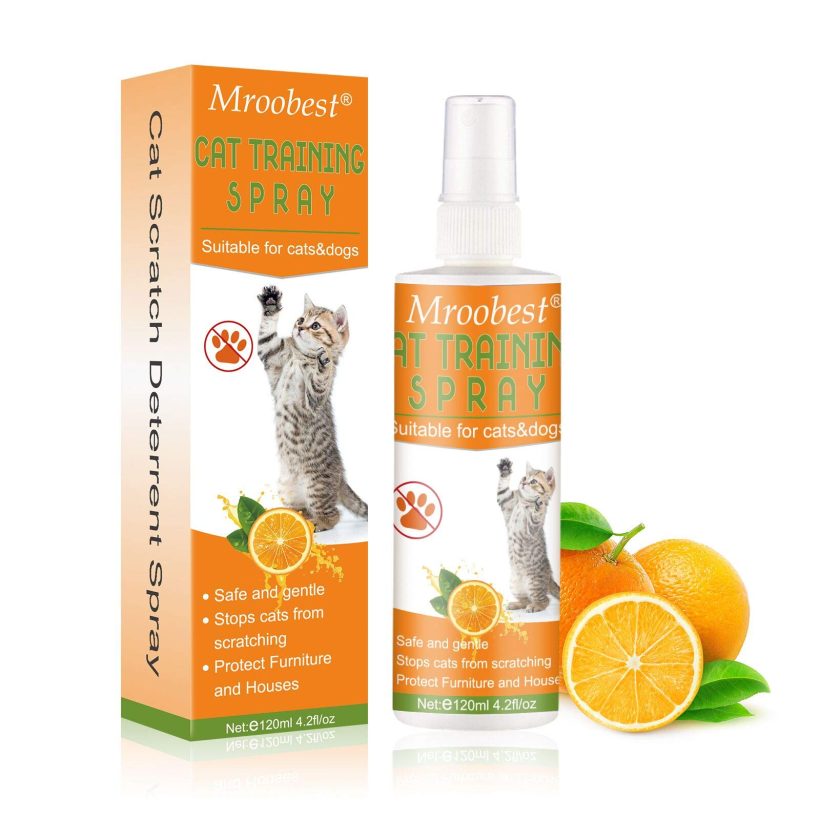 Mroobest Cat Scratch Deterrent Spray, Cat Trainin Spray