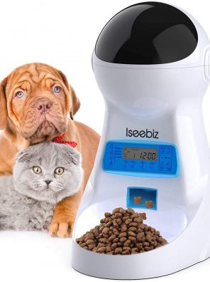 Iseebiz Automatic Cat Feeder 3L Pet Food Dispenser