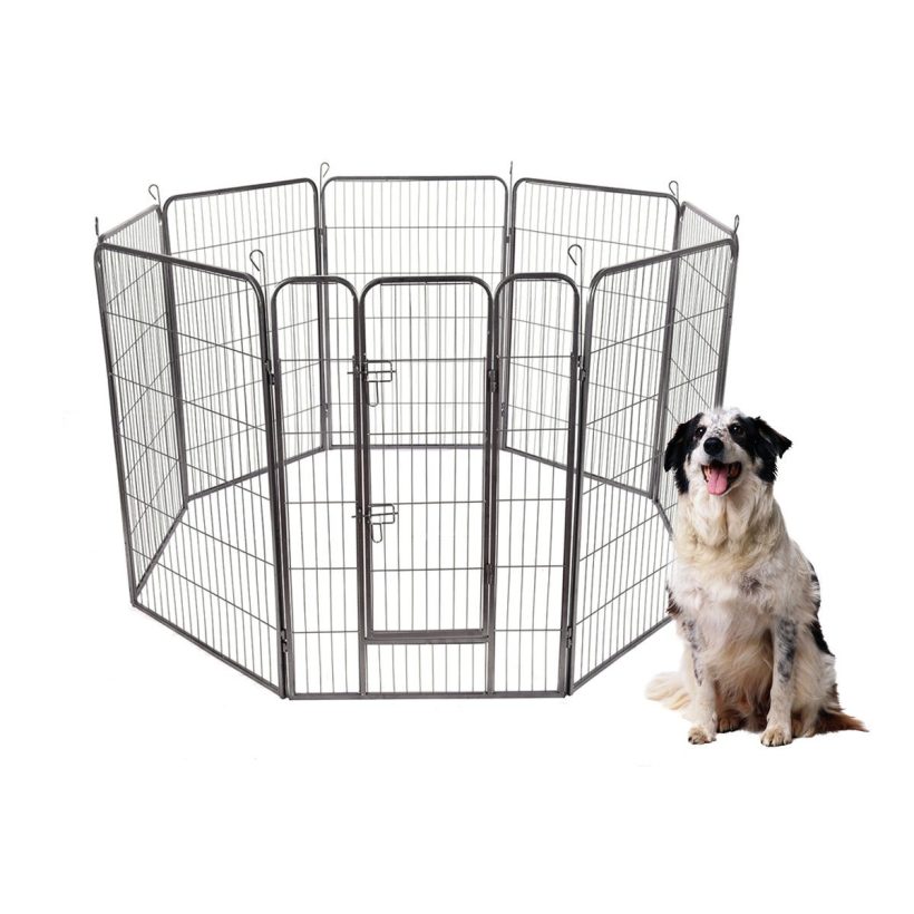 S AFSTAR Pet Playpen, Foldable Metal Exercise Pen