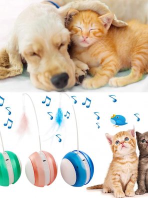 Cat's Toy with Bird Sound Automatic 360° Rotating Robotic Cat Moving