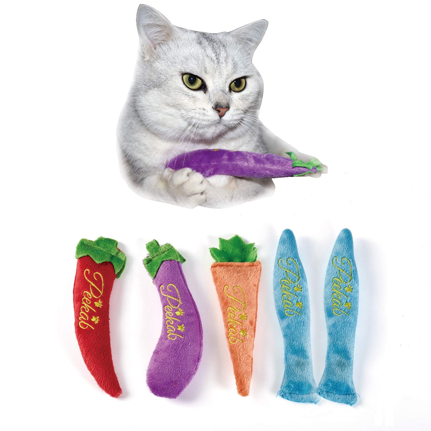 Catnip Toys Plush Cats Chew Interactive Toys Fish