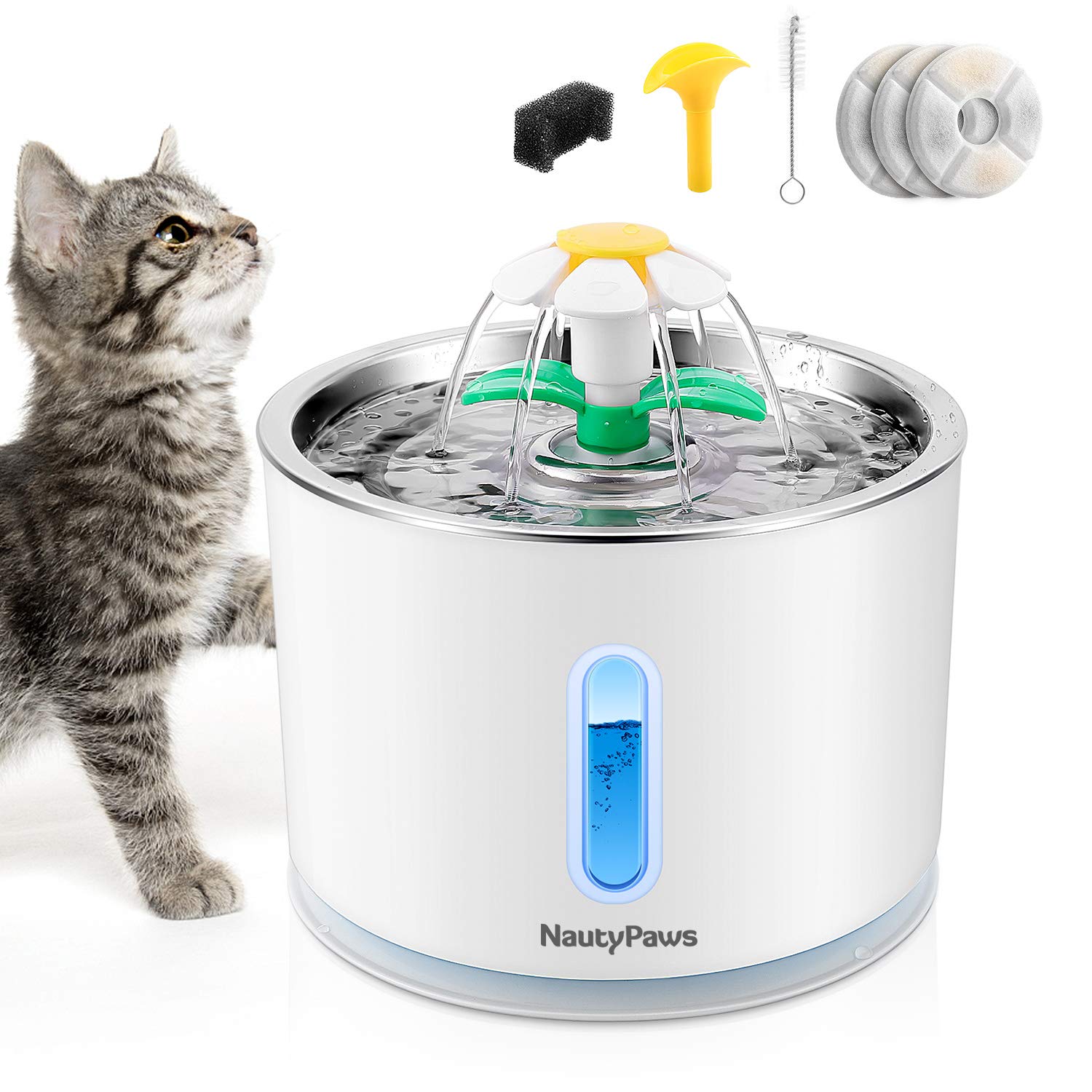 LED Cat Water Fountain with 3 Replacement Filters