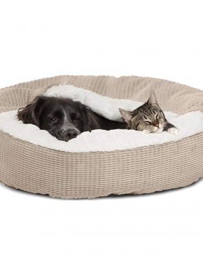Luxury Orthopedic Cat Bed with Hooded Blanket