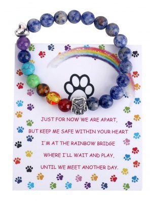 Rainbow Bridge Bracelet for Beloved Cats Pet Memorial Gift