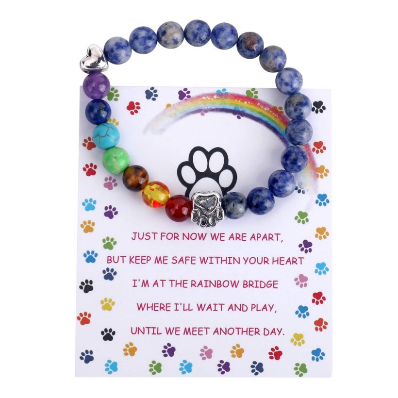 Rainbow Bridge Bracelet for Beloved Cats Pet Memorial Gift