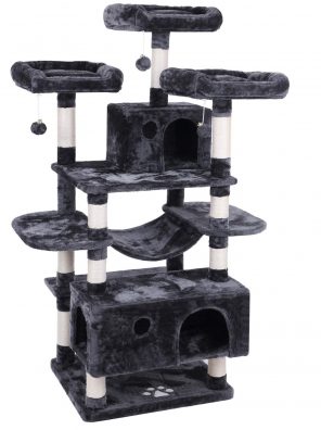 BEWISHOME Large Cat Tree Condo with Sisal Scratching Posts