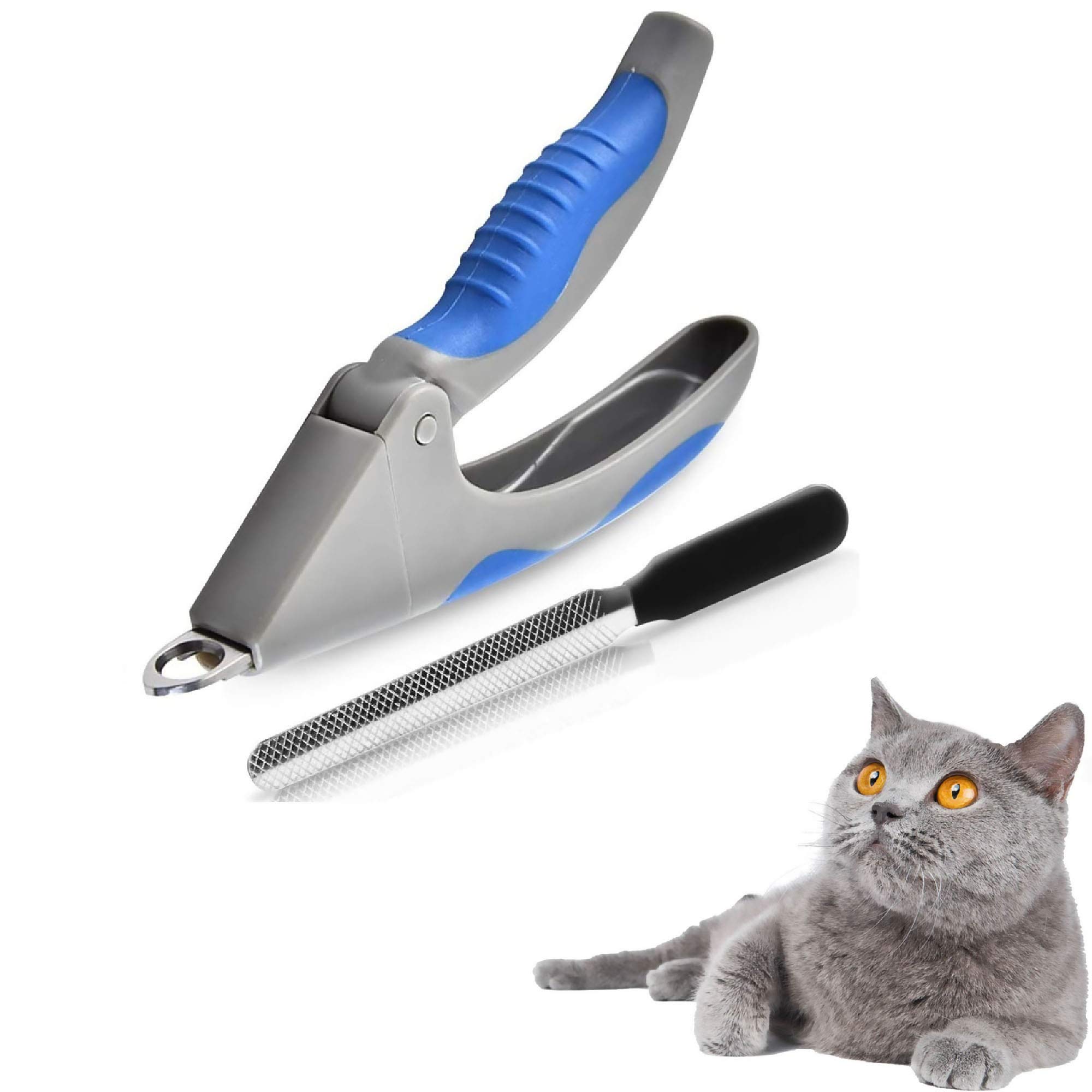 Cat Nail Clippers and Trimmer with Sharp Blade and Safety Guard