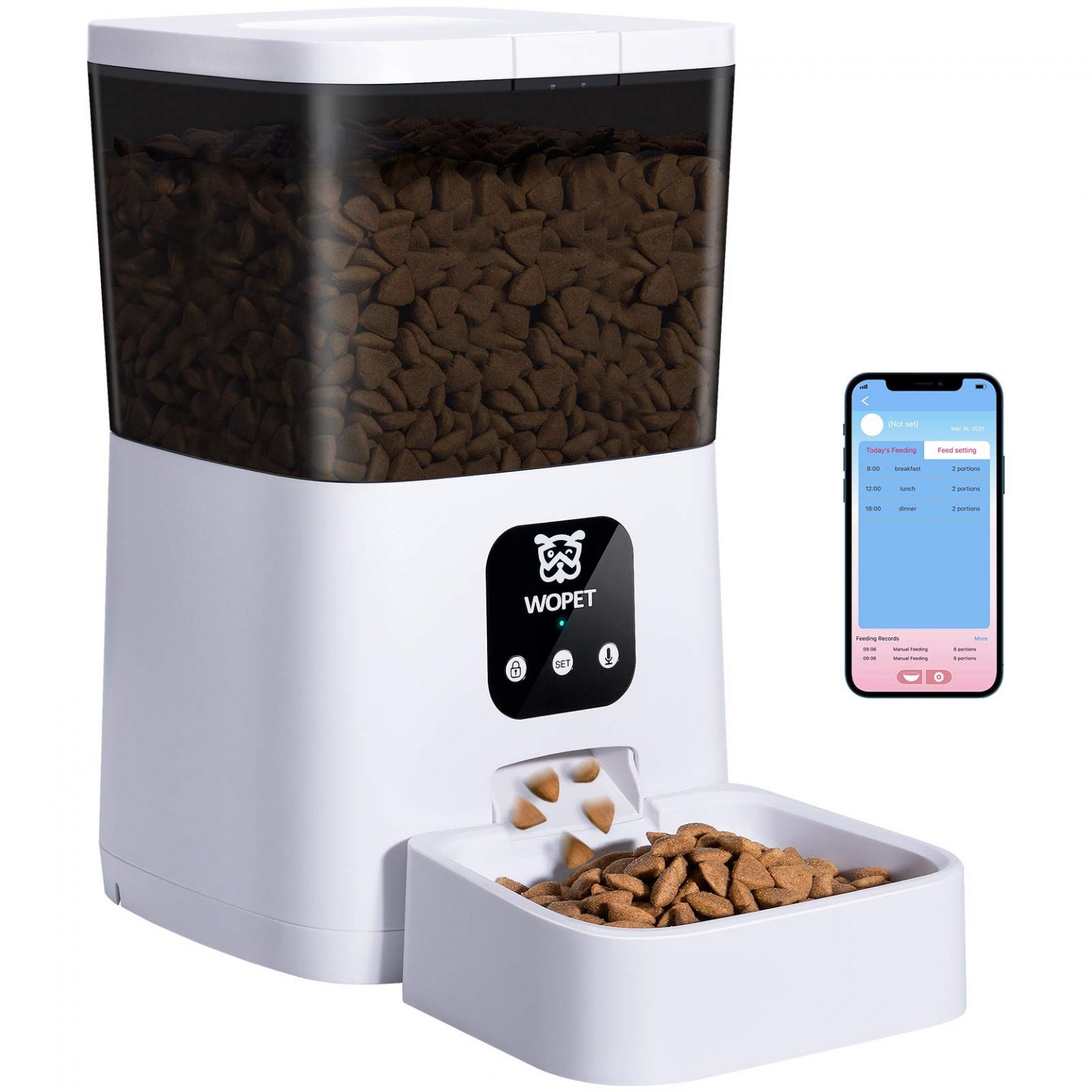 WOPET Automatic Cat Feeder,7L WiFi Enabled Smart Review Price ...